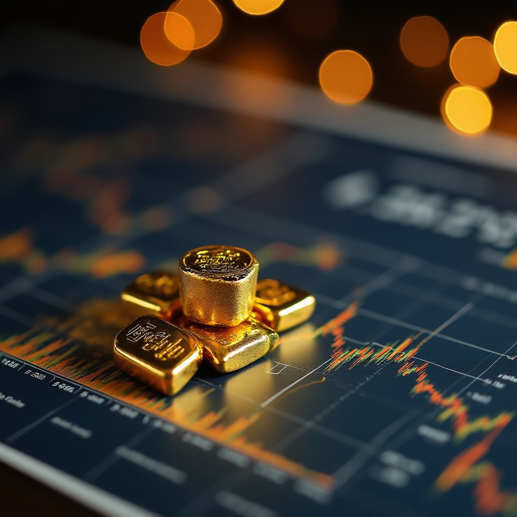 Consultor financiero analizando inversiones en oro
